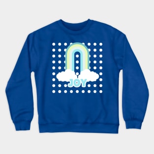 Rainbow Dream Pale Blue Retro Joy Style Crewneck Sweatshirt